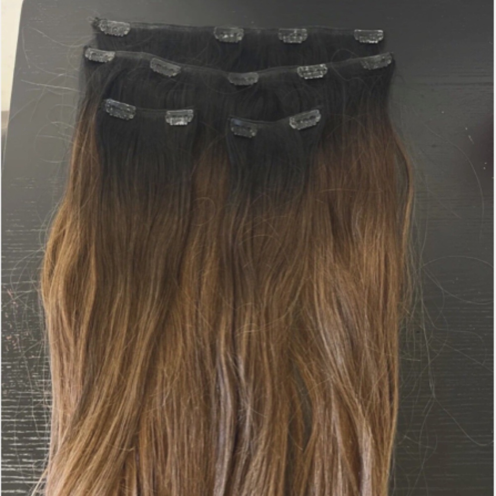 Clip Ins Ombre Hair Extensions